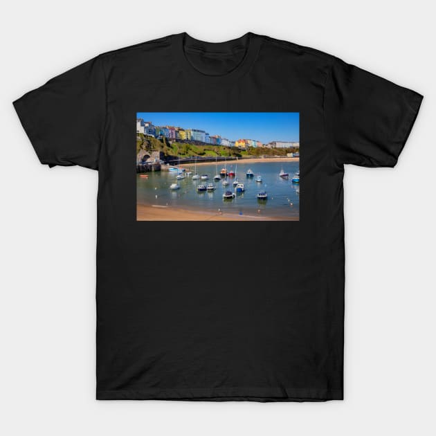 Tenby Harbour, Pembrokeshire T-Shirt by dasantillo